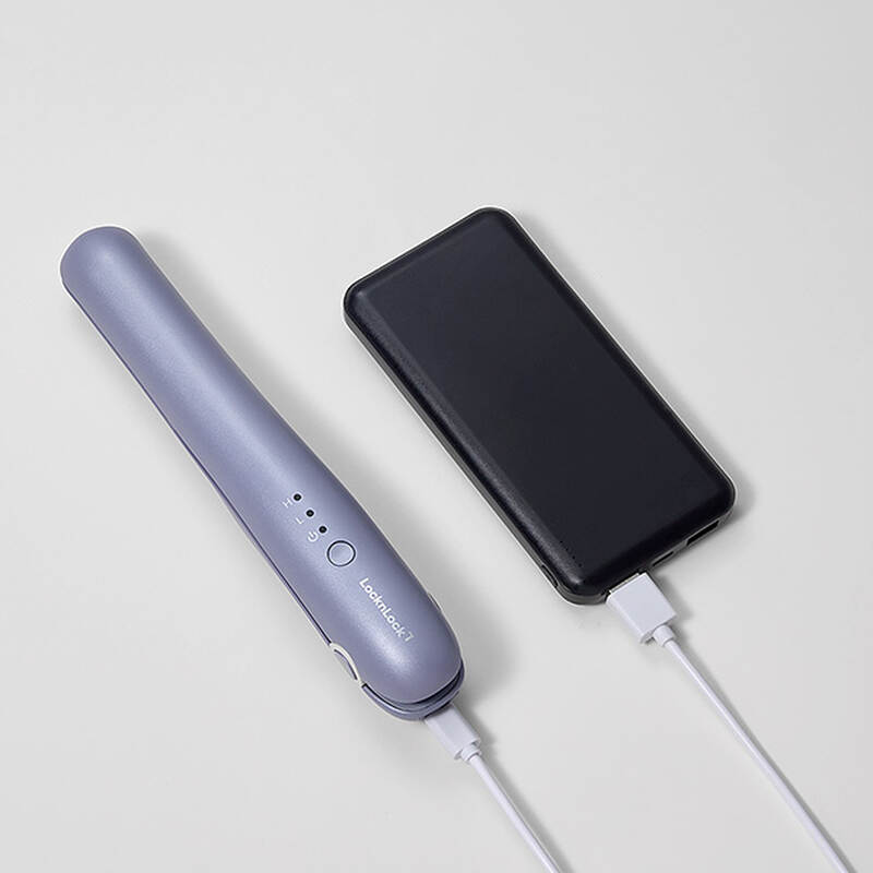 LocknLock Cordless Hair Straightener ENA224PUP – Purple, Ceramic-coated plates, Compact design, 2 temperature settings, , large image number null